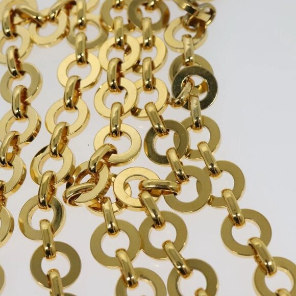 Salvatore Ferragamo Gancini Chain Shoulder Bag Suede Black Gold Auth 140965 - Picture 9 of 16